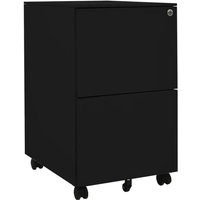 Vidaxl - Aktenschrank mit Rollen Schwarz 39x45x67 cm Stahl von VIDAXL