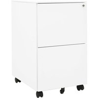 Vidaxl - Aktenschrank mit Rollen Weiß 39x45x67 cm Stahl von VIDAXL