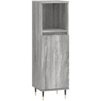 Badschrank,Badezimmerschrank Grau Sonoma 30x30x100 cm Holzwerkstoff vidaXL von BONNEVIE