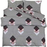 Vidaxl - Bettwäsche-Set Grau 260x220 cm Baumwolle Grau von BONNEVIE