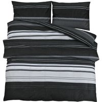 Bonnevie - Bettwäsche-Set Schwarz und Weiß 260x240 cm Baumwolle vidaXL735694 von BONNEVIE