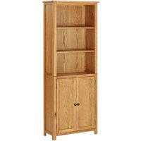 Bücherregal,Standregal mit 2 Türen 70x30x180 cm Massivholz Eiche vidaXL von BONNEVIE