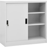 Bonnevie - Büroschrank mit Schiebetür Hellgrau 90x40x90 cm Stahl vidaXL348283 von BONNEVIE