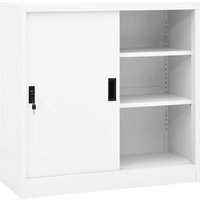 Bonnevie - Büroschrank mit Schiebetür Weiß 90x40x90 cm Stahl vidaXL460113 von BONNEVIE