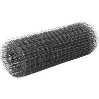 Drahtzaun Stahl mit PVC-Beschichtung 10x0,5 m Grau Vidaxl von VIDAXL