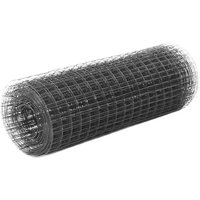 Drahtzaun Stahl mit PVC-Beschichtung 10x0,5 m Grau Vidaxl von VIDAXL