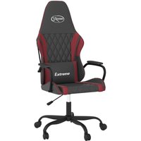 Bonnevie - Gaming-Stuhl mit Massagefunktion Schwarz und Weinrot Kunstleder vidaXL769837 von BONNEVIE