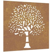 Garten-Wandd55x55 cm Cortenstahl Baum-Design vidaXL311262 von BONNEVIE