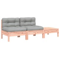 Gartensofa mit Kissen und Hocker 2-Sitzer vidaXL237170 von BONNEVIE