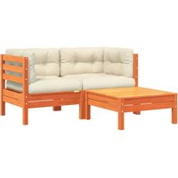 Gartensofa mit Kissen und Hocker 2-Sitzer vidaXL92075 von BONNEVIE