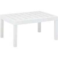 Gartentisch Weiß 78x55x38 cm Kunststoff Vidaxl von VIDAXL