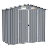 Gerätehaus Grau 205x129x183 cm Verzinkter Stahl - Vidaxl Gerätehaus Grau 205x129x183 cm Verzinkter Stahl - Vidaxl von VIDAXL