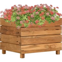 Hochbeet,Blumenkasten 50x40x38 cm Massivholz Teak und Stahl vidaXL von BONNEVIE