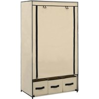 Bonnevie - Kleiderschrank,Aufbewahrungsschrank Creme 87 x 49 x 159 cm Stoff vidaXL von BONNEVIE