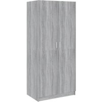 Bonnevie - Kleiderschrank Grau Sonoma 80x52x180 cm Holzwerkstoff vidaXL740300 von BONNEVIE