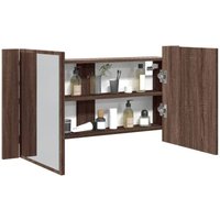 LED-Spiegelschrank Braun Eichen-Optik 90x12x45 cm Acryl Vidaxl LED-Spiegelschrank Braun Eichen-Optik 90x12x45 cm Acryl Vidaxl von VIDAXL