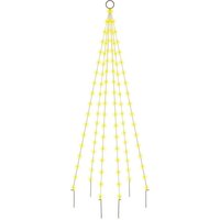 Vidaxl - LED-Weihnachtsbaum für Fahnenmast Warmweiß 108 LEDs 180 cm Warmweiß von BONNEVIE