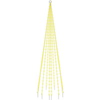 Vidaxl - LED-Weihnachtsbaum für Fahnenmast Warmweiß 310 LEDs 300 cm Warmweiß von BONNEVIE
