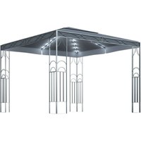 Pavillon Familienzelt mit LED-Lichterkette 300x300 cm Anthrazit vidaXL von BONNEVIE