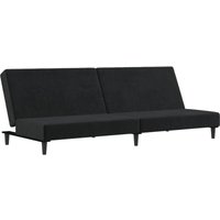 Bonnevie - Schlafsofa 2-Sitzer Schwarz Samt vidaXL869010 von BONNEVIE