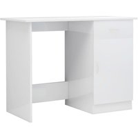 Bonnevie - Computertisch,Schreibtisch Hochglanz-Weiß 100x50x76 cm Holzwerkstoff vidaXL von BONNEVIE