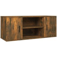 TV-Schrank Räuchereiche 100x35x40 cm Holzwerkstoff vidaXL von JINLEFU