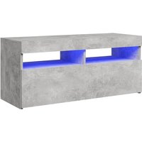 Bonnevie - TV-Schrank,TV-Möbel mit LED-Leuchten Betongrau 90x35x40 cm vidaXL von BONNEVIE