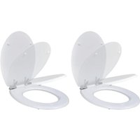 Toilettensitze 2 Stk. mit Absenkautomatik mdf Weiß Vidaxl von VIDAXL