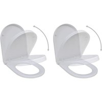 Bonnevie - Toilettensitze mit Absenkautomatik 2 Stk. Kunststoff Weiß vidaXL453153 von BONNEVIE