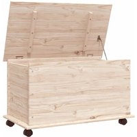 Bonnevie - Truhe mit Rollen alta 73x39,5x44 cm Massivholz Kiefer vidaXL630317 von BONNEVIE