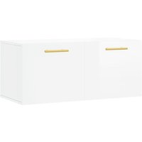 Bonnevie - Wandschrank Badschrank Hochglanz-Weiß 80x36,5x35 cm Holzwerkstoff vidaXL von BONNEVIE