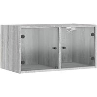 Wandschrank mit Glastüren Grau Sonoma 68,5x37x35 cm Vidaxl Wandschrank mit Glastüren Grau Sonoma 68,5x37x35 cm Vidaxl von VIDAXL