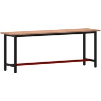 Bonnevie - Werkbank 220x55x81,5 cm Massivholz Buche und Metall vidaXL334715 von BONNEVIE