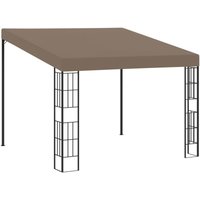 Bonnevie - Wand-Pavillon Pergola Pavillon 3x3 m Taupe Stoff vidaXL von BONNEVIE