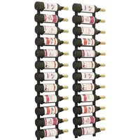 Vidaxl - Wand-Weinregale für 12 Flaschen 2 Stk. Schwarz Eisen Vidaxl - Wand-Weinregale für 12 Flaschen 2 Stk. Schwarz Eisen von VIDAXL