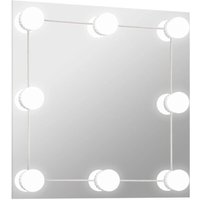 Wandspiegel Badzimmer Spiegel mit LED-Beleuchtung Quadratisch Glas vidaXL von BONNEVIE