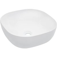 Waschbecken Aufsatzwaschbecken - Waschtisch 42,5 x 42,5 x 14,5 cm Keramik Weiß BV783685 Bonnevie von BONNEVIE