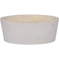 Waschbecken Aufsatzwaschbecken - Waschtisch Creme Ø40x15 cm Marmor BV865336 Bonnevie von BONNEVIE