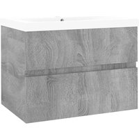 Waschbeckenschrank,Waschtischunterschrank mit Einbaubecken Grau Sonoma Holzwerkstoff vidaXL von BONNEVIE