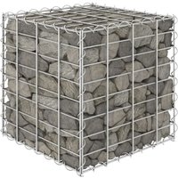 Bonnevie - Würfel-Gabionen-Hochbeet,Gabionenkorb,Gabionenbank, Blumenkasten Stahldraht 40x40x40 cm VMEC695377 von BONNEVIE