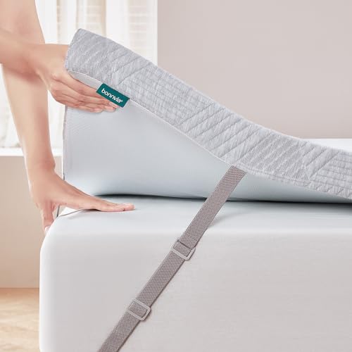 Bonnvia® Topper 80x200cm H2/H3 Gel, Matratzen Topper 80x200 Schlafsofa Bett Gelschaum, Matratzentopper 80x200 Boxspringbett Gel Bezug Kaltschaum 7CM Höhe von BONNVIA