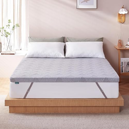 Bonnvia® Zwei Härtegrade H2&H3 Gel Topper Öko-TEX® Zertifiziert Matratzen Topper - Waschbarer Bezug aus Bambusfaser von BONNVIA