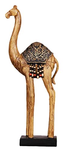 BONNYT Deko-Figur Statue Exquisite Kamel-Dekoration Sammlerstück aus Kunstharz, handgefertigte Statuen, Ornament-Skulptur for Regal, Schlafzimmer (Farbe : Standing L) von BONNYT