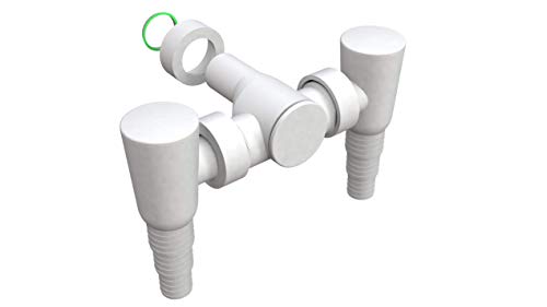 BONOMINI - Siphon mit Doppelanschluss - Trockner und Waschmaschine zugleich oder Geschirrspüler - mit Anti-Rücklaufventil und Anti-Geruch - Weiß von BONOMINI
