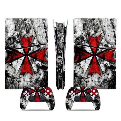 BONOOL Blasenfrei Für PS5 Slim Skin Disc Edition & Für PS5 Slim Skin Digital Edition Konsole Und Controller Vinyl Cover Skins Wraps Kratzfest Kompatibel 84799 Kratzfest (Size : Digital Edition) von BONOOL