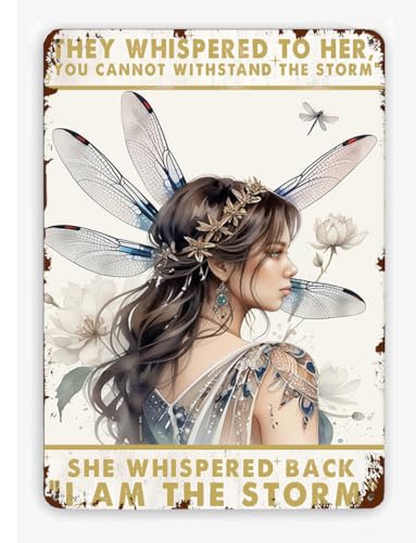 BONSPACE Motivierendes Poster mit Aufschrift "She Whispered Back I Am The Storm", Hippie-Wandkunst, 30,5 x 20,3 cm, inspirierende, positive Blechschilder BONSPACE Motivierendes Poster mit Aufschrift "She Whispered Back I Am The Storm", Hippie-Wandkunst, 30,5 x 20,3 cm, inspirierende, positive Blechschilder von BONSPACE