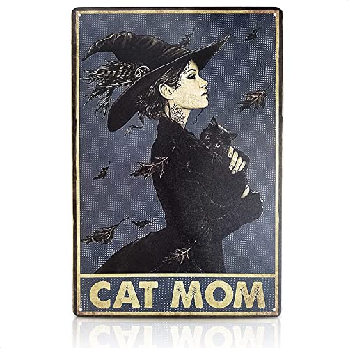 BONSPACE Vintage Metall Katzen-Schild - Dekorative Metallschilder - Zinn/Metall - 12" x 8" inch - Schwarz - Rechteckig - Wandmontage - Innen- und Außenbereich BONSPACE Vintage Metall Katzen-Schild - Dekorative Metallschilder - Zinn/Metall - 12" x 8" inch - Schwarz - Rechteckig - Wandmontage - Innen- und Außenbereich von BONSPACE