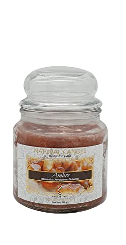 Bonturi Casa, Nature Candle Duftkerze, 100% pflanzliches Wachs, Bernstein, 380 g von BONTURI CASA