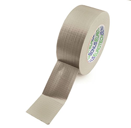 BONUS Eurotech 1BC12.70.0050/050A# Standard Duct Tape, Klebstoff auf Synthetikkautschuk Basis, LDPE Folie eines PET Gewebes, Länge 50 m x Breite 50 mm x Dicke 0,17 mm, Silber von BONUS Eurotech