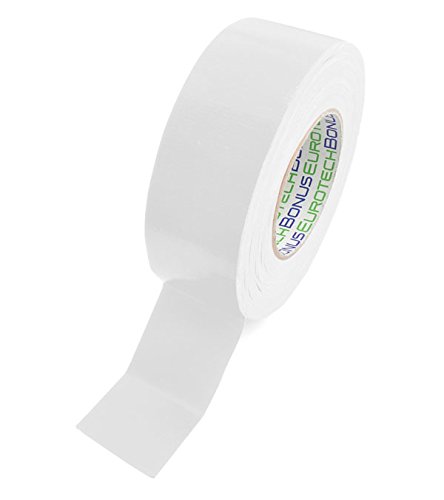 BONUS Eurotech 1BC12.72.0050/050A# Standard Duct Tape, Klebstoff auf Synthetikkautschuk Basis, LDPE Folie eines PET Gewebes, Länge 50 m x Breite 50 mm x Dicke 0,17 mm, Weiß von BONUS Eurotech